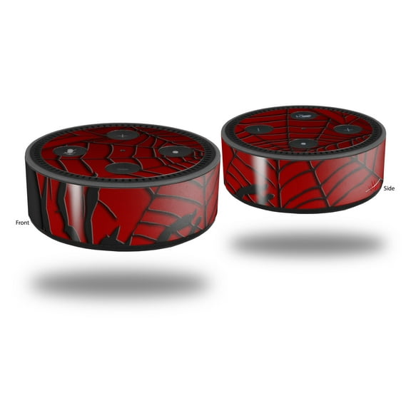 Skin Wrap Decal Set 2 Pack for Amazon Echo Dot 2 - Spider Web (2nd Generation ONLY - Echo NOT INCLUDED)