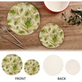 thumbnail image 4 of SKYSONIC Peacock Feather Green Pot Holders Trivets, 2 Pcs Heat Resistant Trivets,Vintage Cotton Thread Weave Mats for Hot Pads Pans Pot Bowl Teapot for Kitchen Decor, 4 of 7