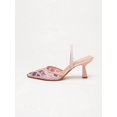 thumbnail image 4 of On feet& in love Women's Pointed Toe Slingback Heels with Sequin Lace Mesh - Pink Dress Shoes for Party & Wedding - Size 7, 4 of 8