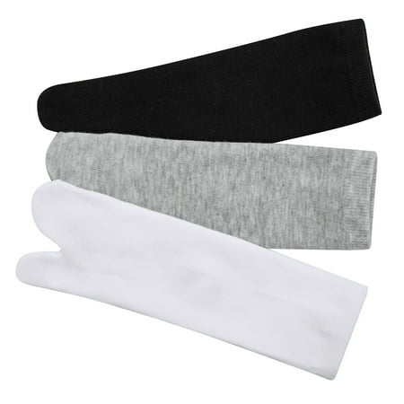 

3 Pairs Two Toe Socks Flip-Flop Big Toe Tabi Indoor Outdoor Stylish Hiking Or Casual Men and Womens Socks 3 Colors