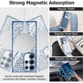 thumbnail image 2 of Magnetic Clear for Samsung Galaxy S24 Ultra Case Leopard Glitter [Compatible with Magsafe] Slim Soft TPU Electroplated Shockproof Protective Phone Case Cover for Samsung S24 Ultra Blue, 2 of 13