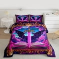 thumbnail image 2 of Homewish Wildlife Bat 3 Pieces Queen Comforter Set for Kids Children Teens,Magical Purple Lightsaber Ultra Soft Bedding Sets,Gothic Style Bedding Comforter Set,Ultra Soft Home Decor,Reversible, 2 of 8