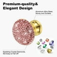 thumbnail image 3 of Uxcell Drawer Knobs,2Pcs 1.1 Inch (28mm)Diameter Bling Diamond Decoration Cabinet Knob, Round Rhinestones Pull Handle with Screws for Home, Office, Kitchen (Gold Base + Pink Diamond), 3 of 6