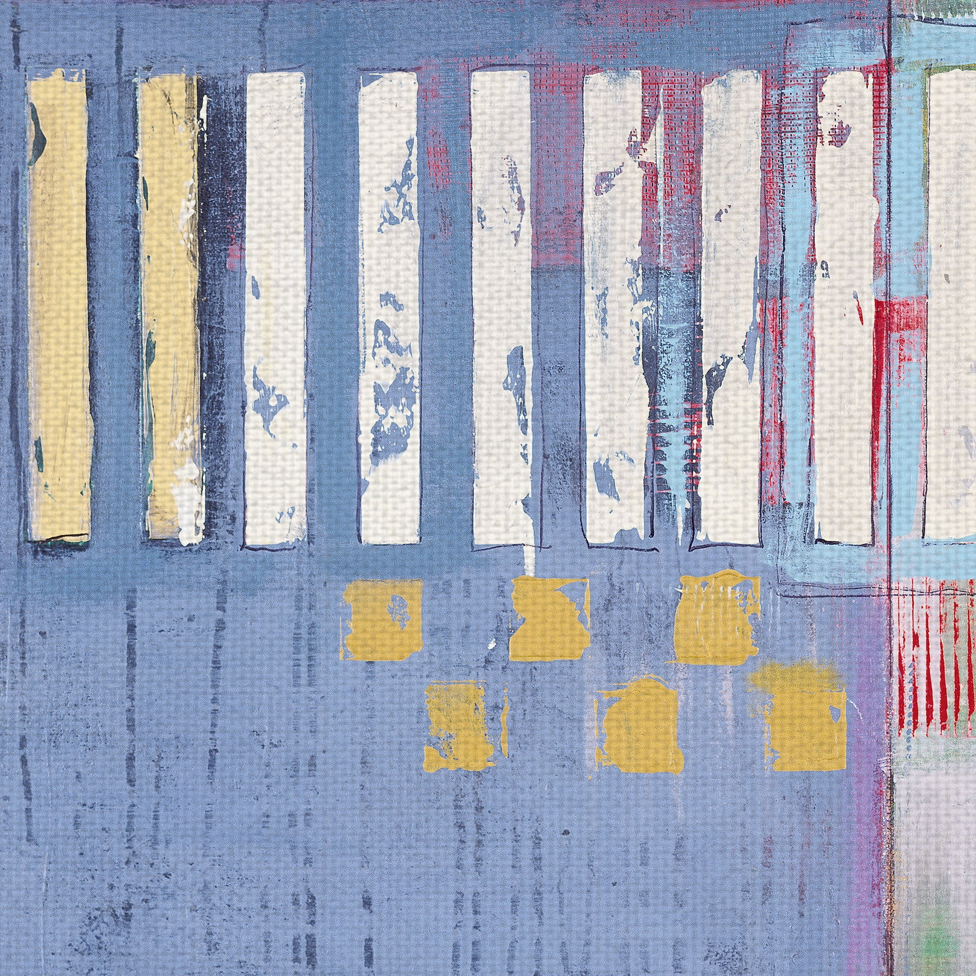 Masterpiece Art Gallery Balance Rectangular Abstract By Judy Campbell Canvas Art Print 30" x 30"