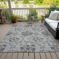 thumbnail image 6 of Addison Rugs Chantille Indoor/Outdoor Traditional Floral Gray Washable Rectangle Rug, 8' x 10', 6 of 6