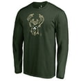 thumbnail image 2 of Men's Green Milwaukee Bucks Splatter Logo Long Sleeve T-Shirt, 2 of 3