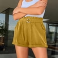 thumbnail image 3 of Dress Shorts for Women Elastic High Waist Loose Fit Summer Dressy Casual Shorts with Pockets, 3 of 6