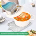 thumbnail image 4 of Two Pieces Of Square Heat Insulation Pad Oven Mitts 7x9.8 Inch Oven Microwave Kitchen Cooking Baking Lovely Sea Shell, 4 of 7