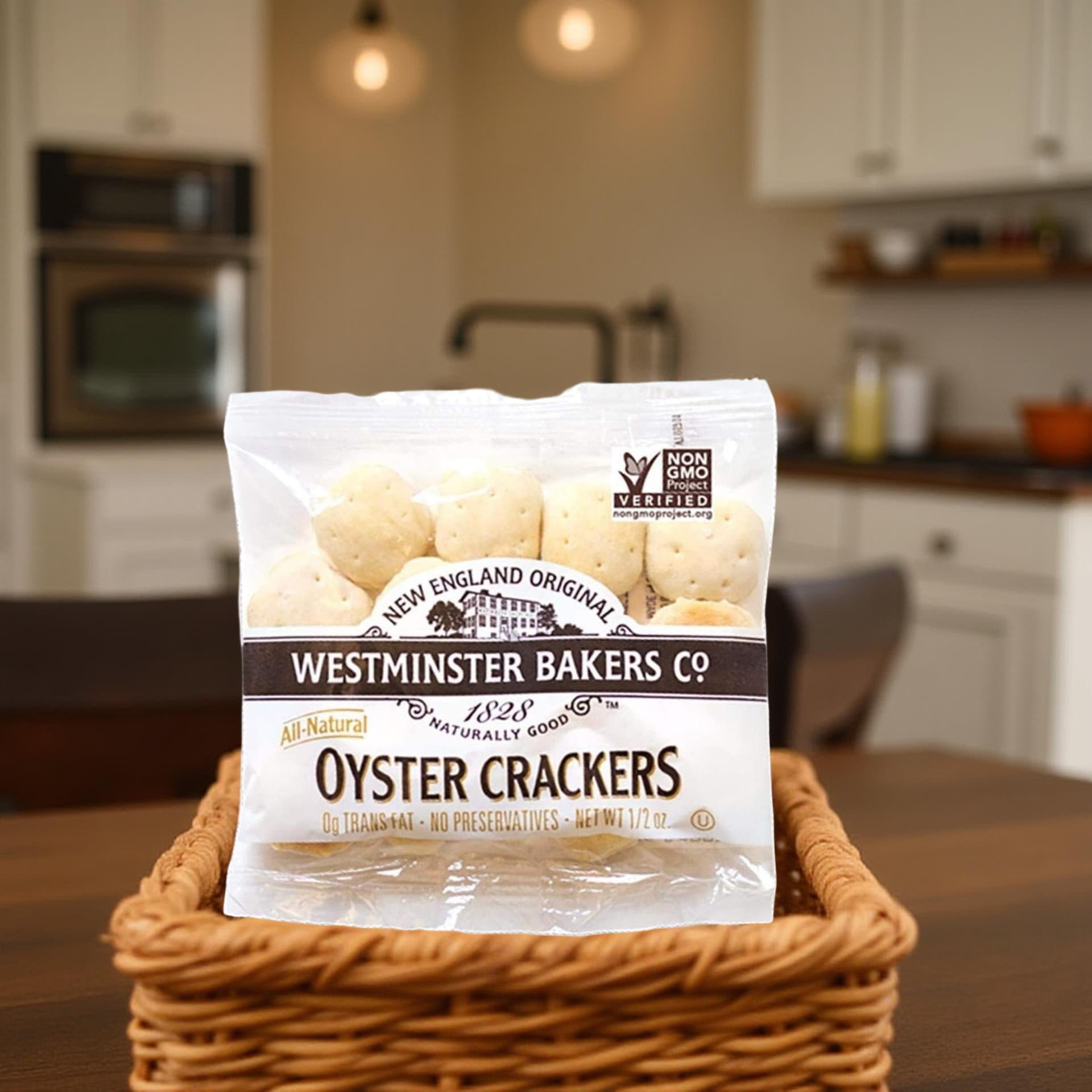 Westminster Bakers Company Premium Restaurant Oyster Crackers, 25 Ounce (50 Count, 1/2 Ounce)