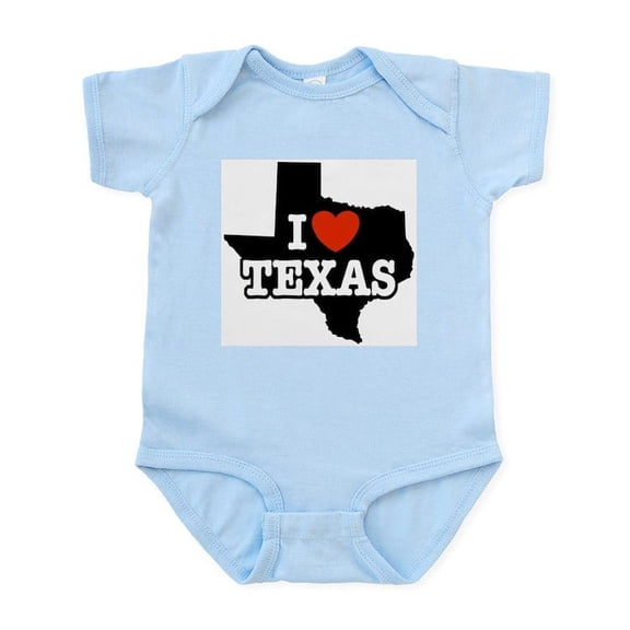 CafePress - I Love Texas Infant Creeper - Baby Light Bodysuit, Size Newborn - 24 Months