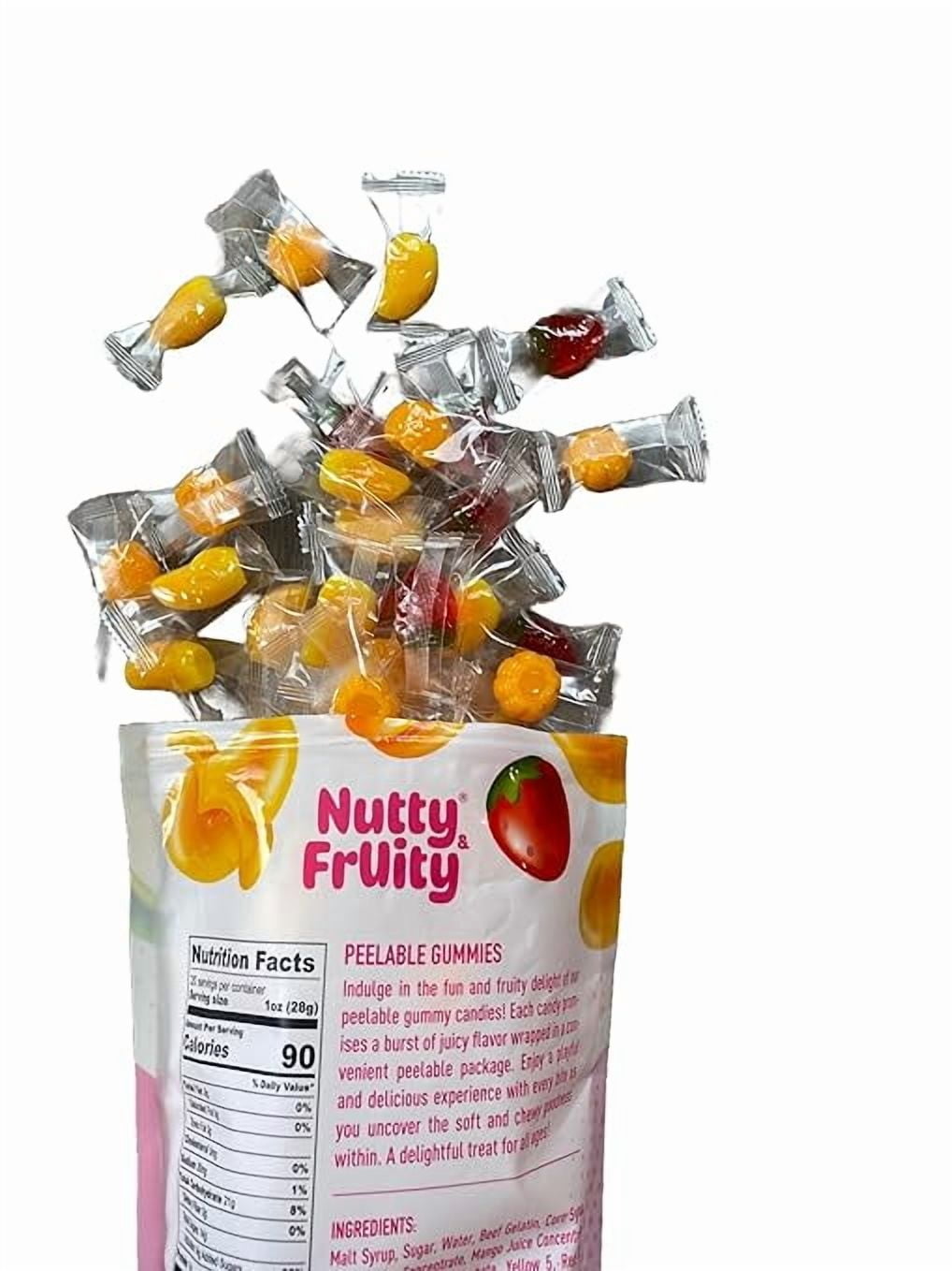 Nutty Fruity Peel'd Peelable Gummies Tangerine, Strawberry, Mango