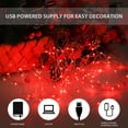 thumbnail image 4 of USB Plug In Fairy Lights, 66ft 200 LED Micro Copper Wire Fairy String Lights for Indoor Bedroom, Christmas, Parties, Wedding, Centerpiece, Decoration,Red, 4 of 7