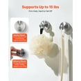 thumbnail image 4 of 2-Pack Stainless Steel Shower Hooks – No Drill Suction Cup Hooks for Towels & Robes, 4 of 10