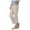 Beige, variant on GEWSEY 2025 Linen Pants Women High Waist Elastic Drawstring Lounge Trousers Casual Lightweight Side Split Summer Beach Pants (Dark Purple, 5XL)