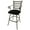 Black, variant on Outdoor Patio Extra Tall Spectator Swivel Bar Stool 35" - Jenna