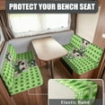 thumbnail image 2 of XYZCANDO Rabbit RV Dinette Cushion Covers Stretchable Furniture Covers St. Patrick's Day RV Dinette Cushions Camper Accessories Universal 2 Seat Sofa Cover Slip Covers for Loveseat RV Decor Green, 2 of 7
