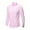 Pink, variant on Mens Casual Long Sleeve Shirts Buttons Solid Plain Long Sleeve Summer Beach Shirts Pink 6(M)