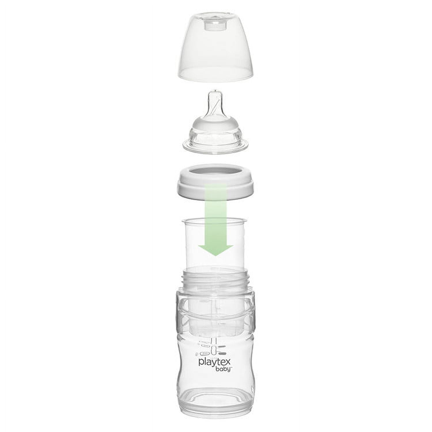 Playtex Baby Nurser with Drop-ins Liners Baby Bottle, 4 oz, 3 pk