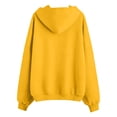 thumbnail image 6 of WQNVRNR Girls Zip up Hoodie- Loose Casual Warm Long Sleeve Kids Fall Sweatshirt Jackets Yellow Size 6, 6 of 9