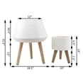 thumbnail image 2 of Flora Bunda CTF1630E2-WH 18'W & 10' Dumpling Fiberglass Pot on Stand,White,Set of 2, 2 of 5