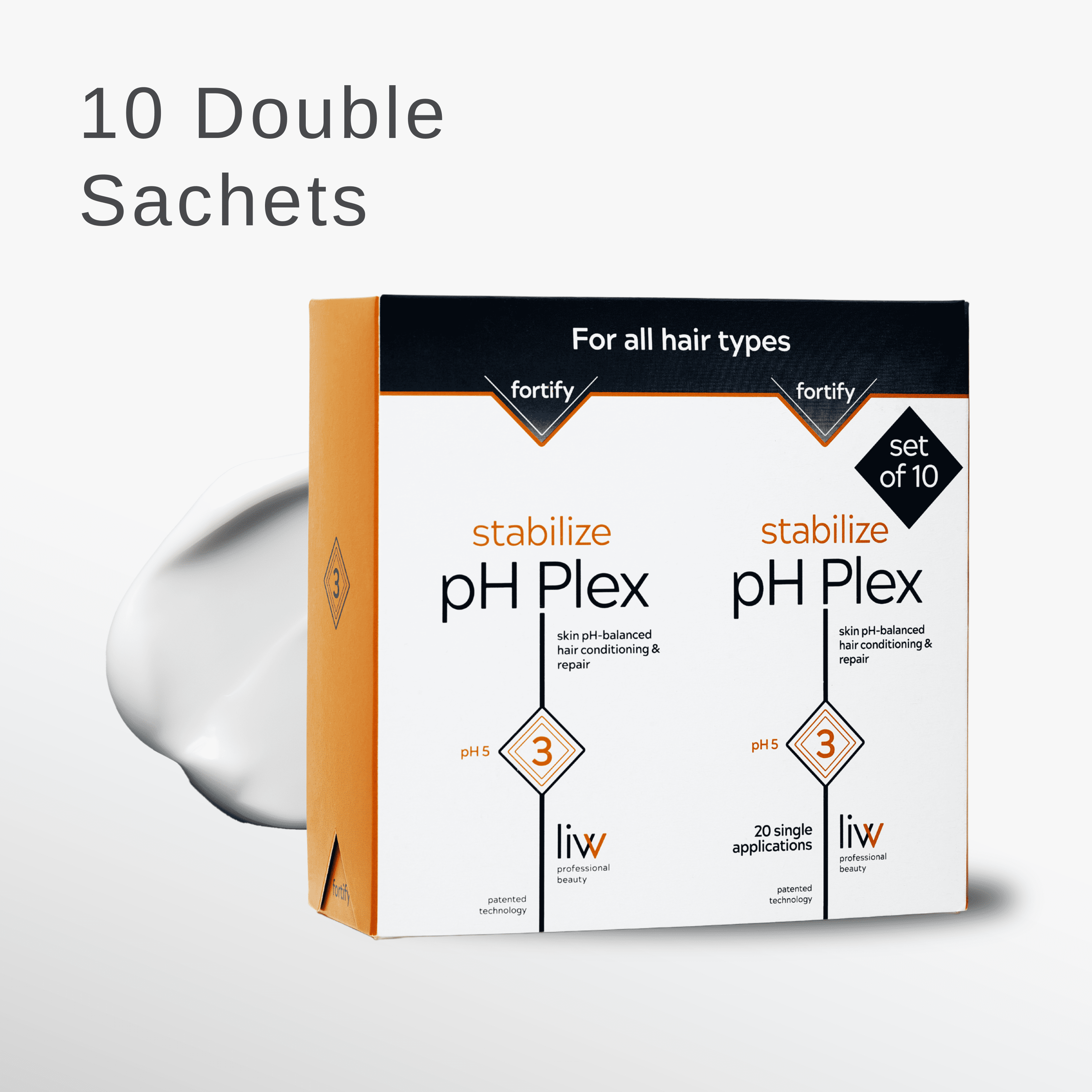 pH Plex Nourishing Hair Mask Treatment - Fortifies Color and Bleaching Effects - Salon Quality Results at Home - Value Pack (10 Double Sachets)
