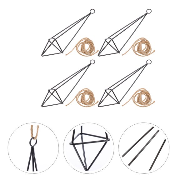 Sparsain Set of 4 Geometric Metal Air Plant Hangers