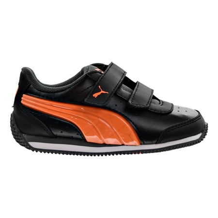 Puma Speed Lightup Power V Toddler Shoes Black/Shocking Orange (Best Shoes For Power Forwards)