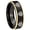Black And Gold Step Edge, variant on Multiple CTR Logo Step Edge Black And Gold Tungsten Men's Ring 10MM