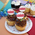 thumbnail image 4 of Washington D.C. The District of Columbia Flag Cupcake Picks Toppers Decoration Set of 6, 4 of 6