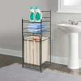 thumbnail image 5 of 3-Tier Laundry Storage Basket Rack Laundry Rack with Removable Bag Laundry Basket with Shelf for Homes, 5 of 24