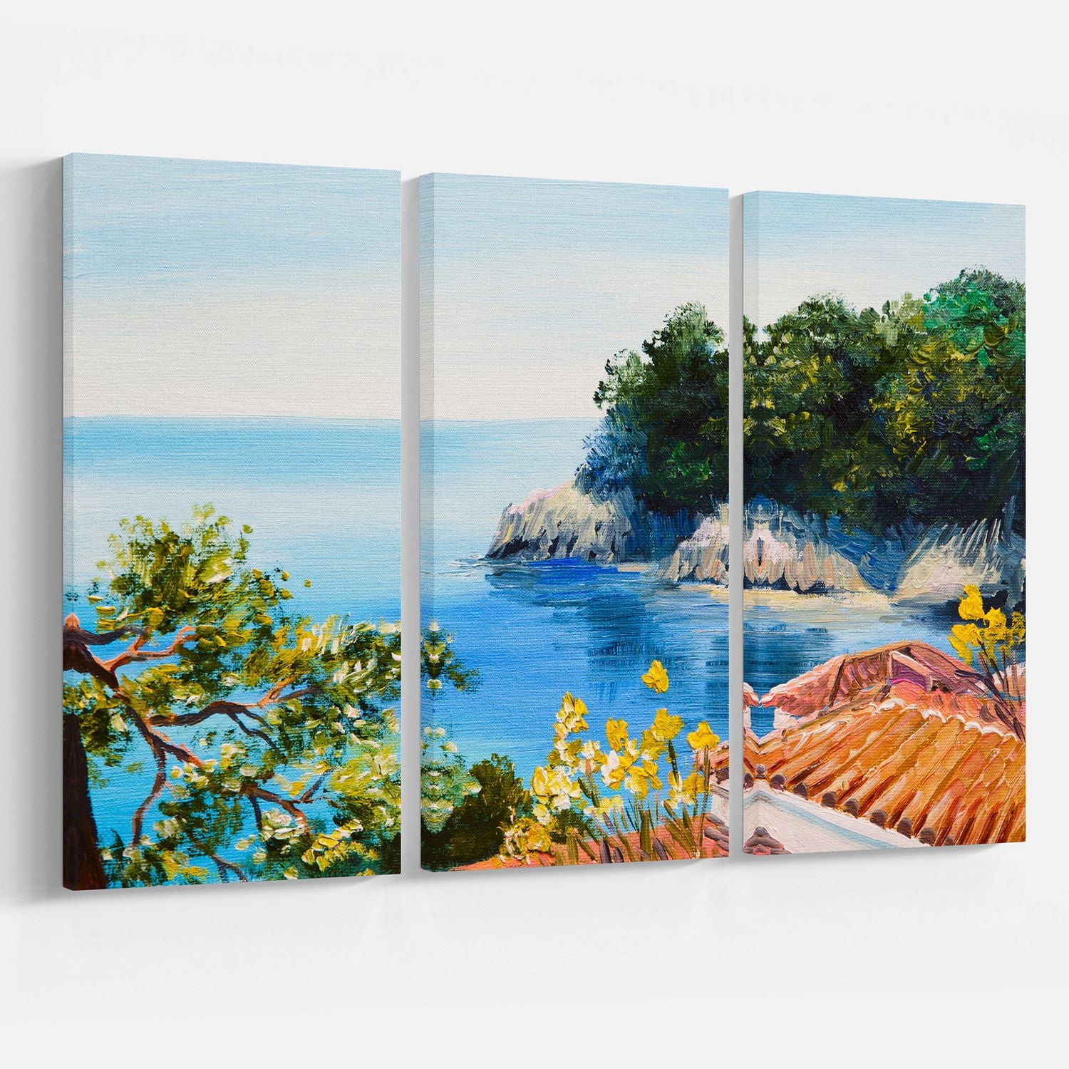 Design Art House near The Sea Canvas Print