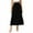 Black, variant on Womens Pleated Midi Skirts Elastic High Waisted Swing Skirt Work Office Casual Skirt