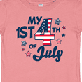 thumbnail image 4 of Inktastic My 1st 4th of July with Striped Stars Boys or Girls Baby T-Shirt, 4 of 5