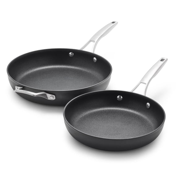 Calphalon Premier Hard-Anodized Nonstick Frying Pan Set, 10-Inch and 12-Inch Frying Pans