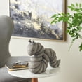 thumbnail image 2 of 15" x 11" Gray Polyresin Textured Worm Sculpture, by DecMode, 2 of 9