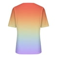 thumbnail image 5 of Tumotour Summer Tops For Women Short Sleeve V Neck Tunic Shirts Casual Gradient Color Loose Fashion Trendy Lightweight Soft Casual Summer Outfits Clothes 2025, 5 of 5