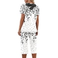 thumbnail image 4 of Women’s Floral Capri Pajama Set – Short Sleeve Lounge Set (2025 Spring/Summer Cozy Essential), 4 of 6