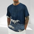 thumbnail image 2 of Camisetas de Manga Larga para Hombre de Algodón, Impresión Cuello Redondo Moda Casual Camisetas de Manga Corta para Diario Y Casual, 2 of 5