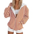 thumbnail image 1 of Women's Hooded Zippered Drawstring Waist Long Sleeved Comfortable Outdoor Sports Sweatshirt for Everyday Use, 1 of 4