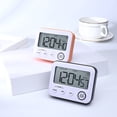 thumbnail image 5 of Temporizador de cocina, reloj despertador multifuncional, temporizador de cocina con reloj, temporizador digital, cronómetro con pantalla LCD grande con dígitos grandes, 5 of 5