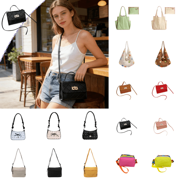 CuiLiyq Embossed Mini Shoulder Bag, Quilted PU Leather Crossbody Purse with Chain Strap, Compact Casual Handbag for Women, Daily Outings, Travel