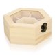 thumbnail image 5 of Caja de joyería de madera hecha a mano, hexagonal, ligera, de arcilla de nieve., 5 of 7