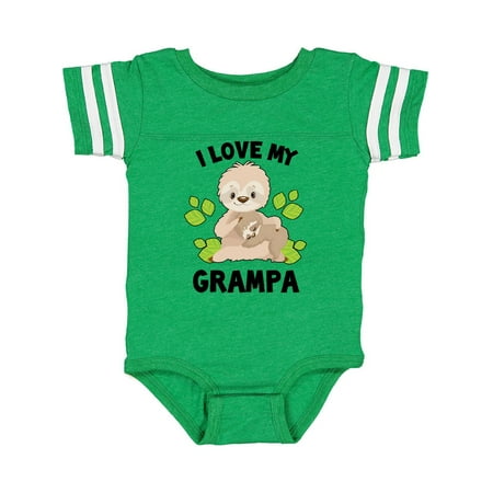 

Inktastic Cute Sloth I Love My Grampa with Green Leaves Gift Baby Boy or Baby Girl Bodysuit