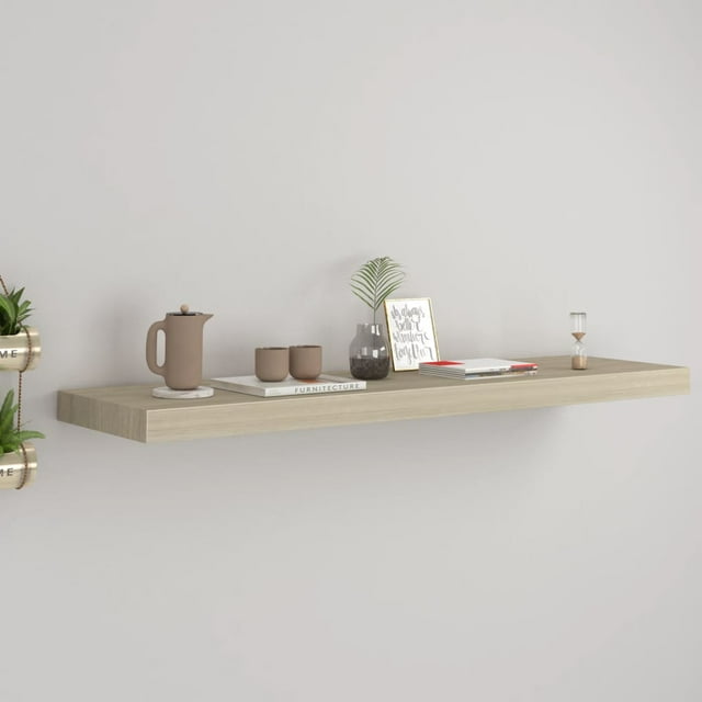 vidaXL Floating Wall Shelf Oak 90x23.5x3.8 cm MDF