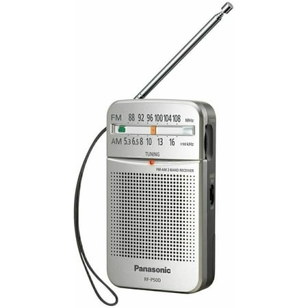 Panasonic AM/FM Portable Radio, RF-P50D, Battery Operated Pocket Radio