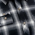 thumbnail image 4 of OGLCCG Men's Plaid Shirts Lightweight Long Sleeve Button Down Soft Business Dress Shirts Loose Fit Casual Gingham Shirts with Pocket,L,Black 1, 4 of 4