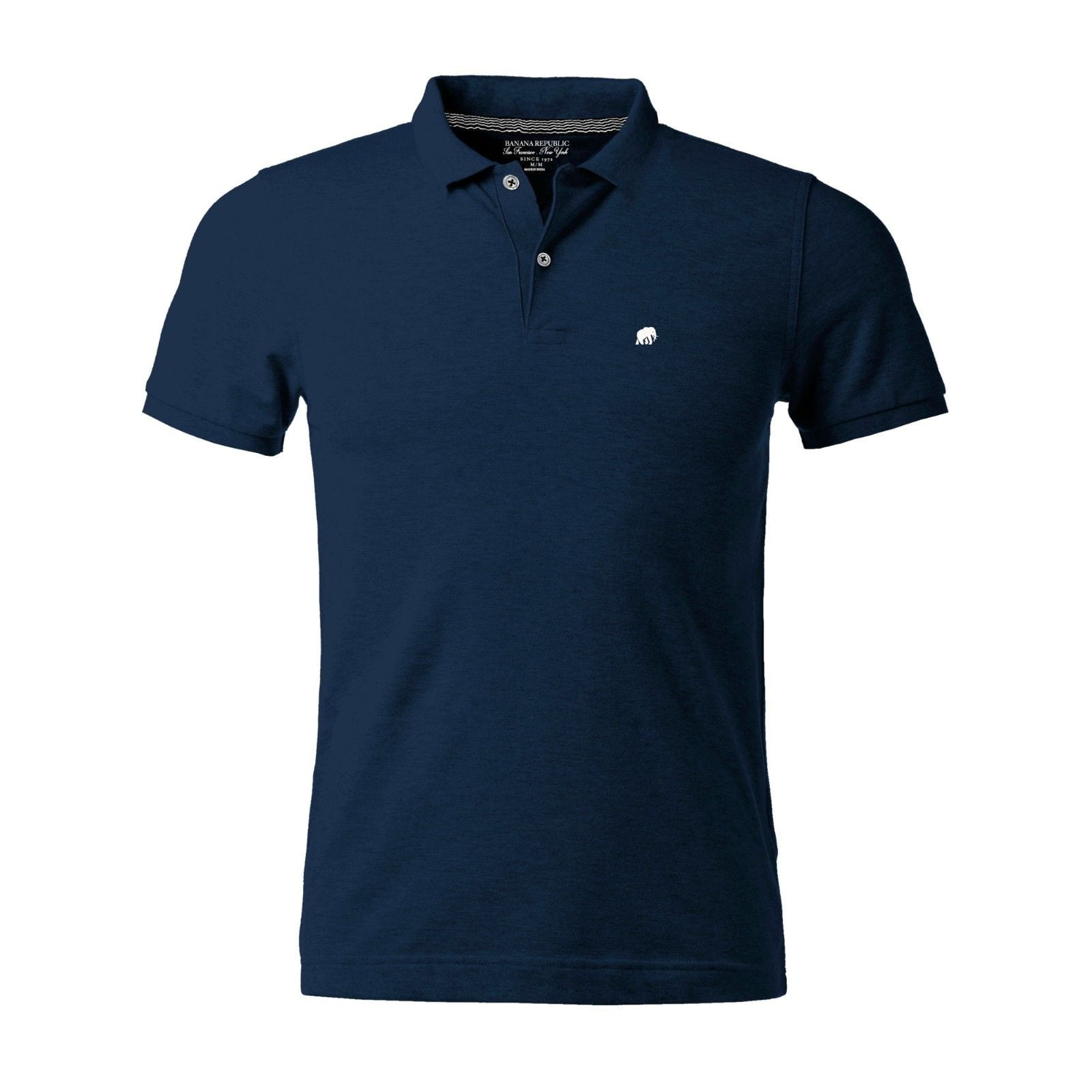 Banana Republic Men's Classic Fit Polo Shirt Elephant Logo (Navy, Small ...