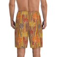 thumbnail image 4 of Lsque Autumn Maple Leaf Stripes Mens Sleep Pajama Shorts,Short Pajama Pants, Cotton Ultra-Soft Knit-XX-Large, 4 of 9