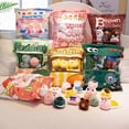 thumbnail image 5 of Cute Snack Pillow Stuffed Animal Toys Pudding Decorative Removable Creative Toy Gifts for Teens Girls Kids (Yellow Cat8pcs), 5 of 5