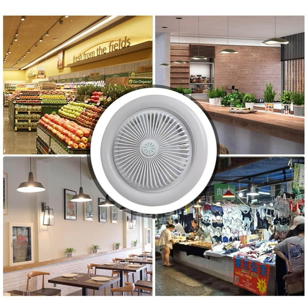 Ventilador, ventilador de techo, ventilador de escritorio, ventilador portátil de 30 W, ventilador de boca roscada con cabezal universal, luz de ventilador con control remoto, ventilador de techo para